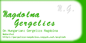 magdolna gergelics business card